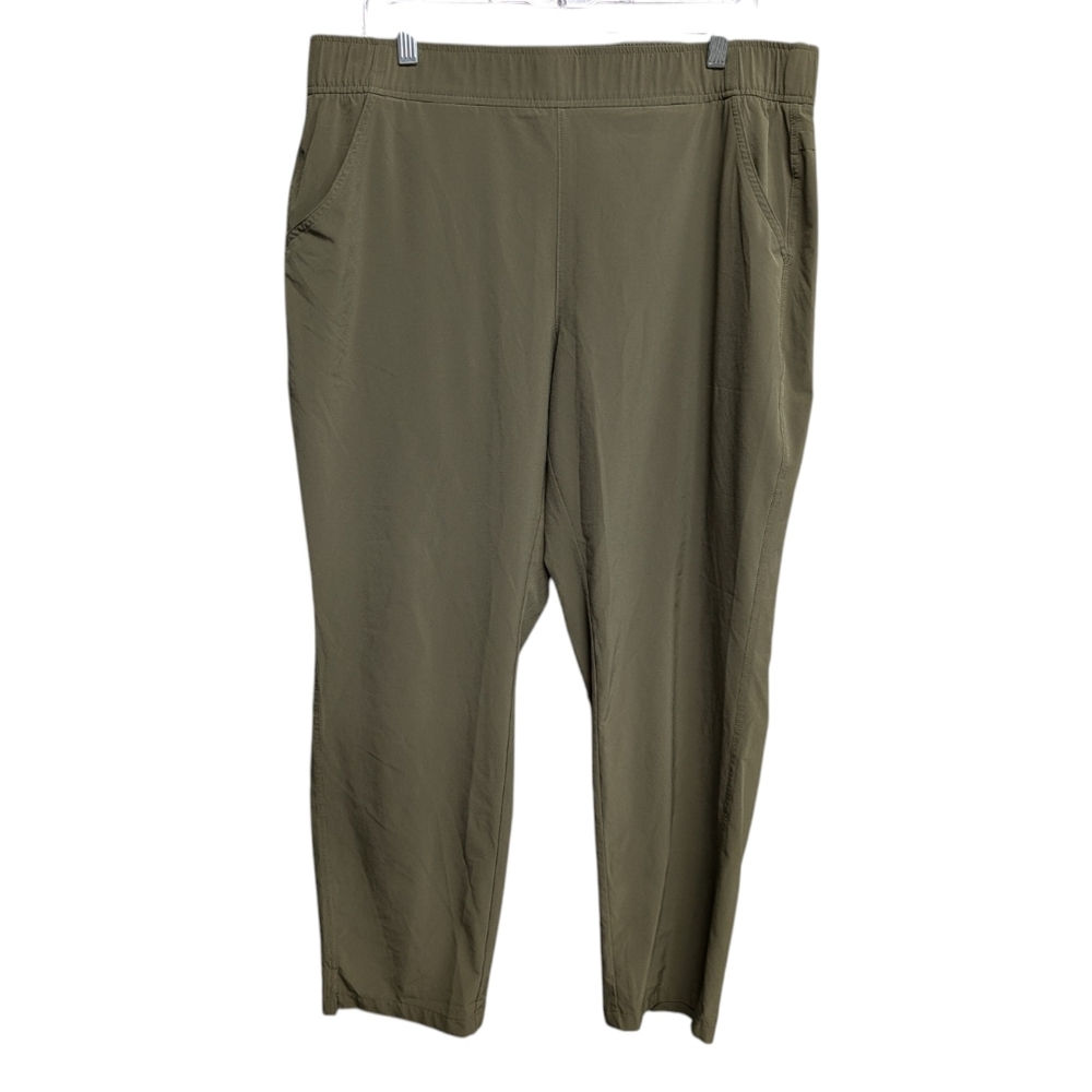 Eddie Bauer lightweight athletic green joggers elastic waistband XL